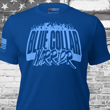 Blue Collar Warrior t-shirt for patriotic American workers